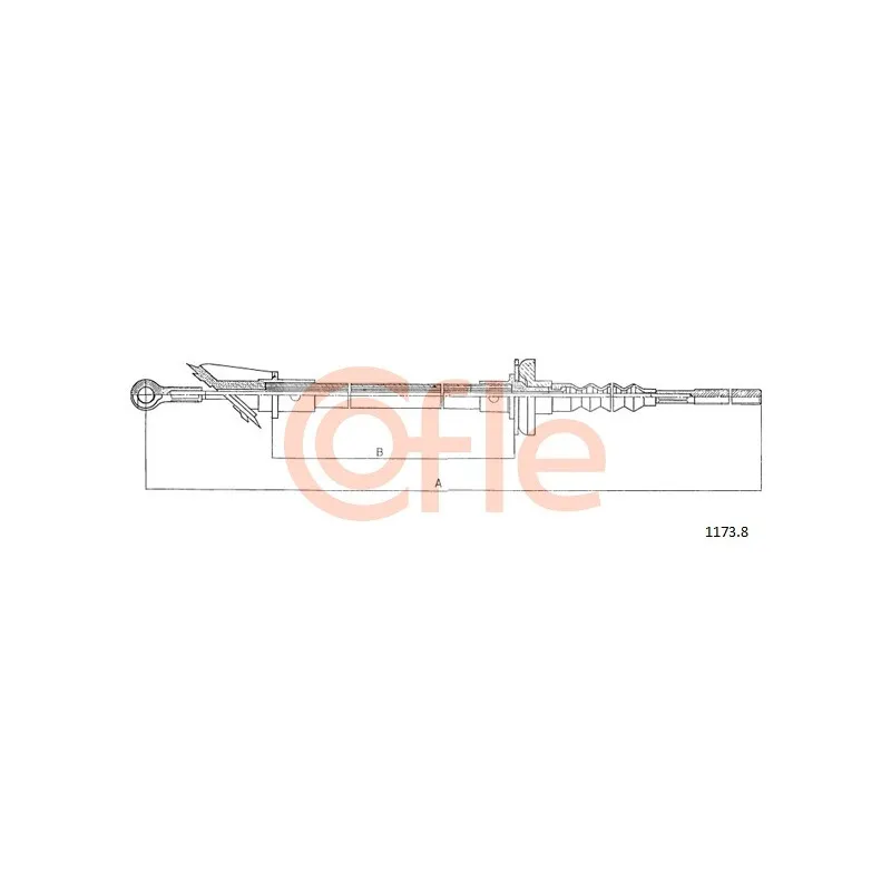 Tirette à câble, commande d'embrayage COFLE 1172.1