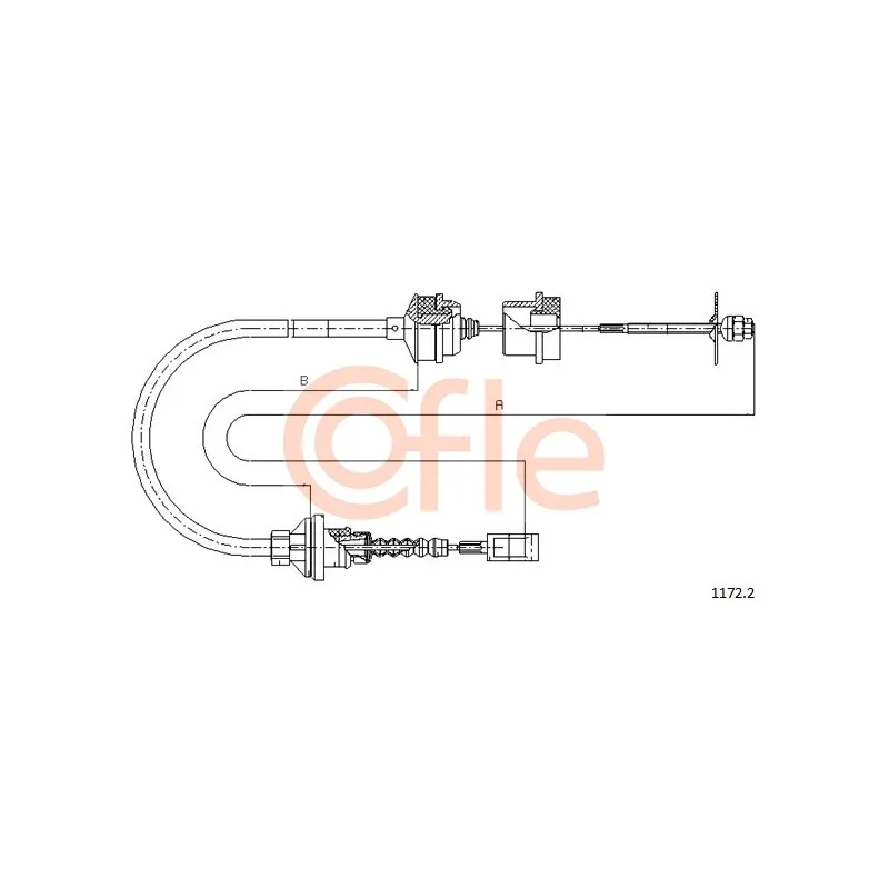 Tirette à câble, commande d'embrayage COFLE 1172.2