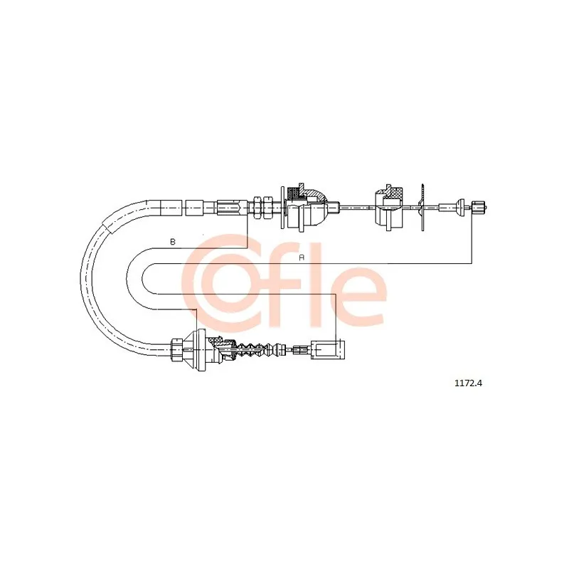 Tirette à câble, commande d'embrayage COFLE 1172.4