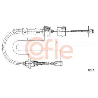 Tirette à câble, commande d'embrayage COFLE 1172.5