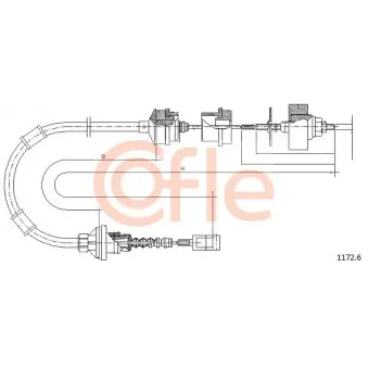 Tirette à câble, commande d'embrayage COFLE 1172.6