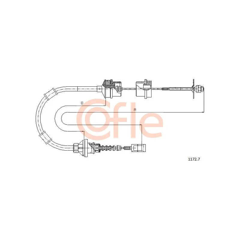 Tirette à câble, commande d'embrayage COFLE 1172.7
