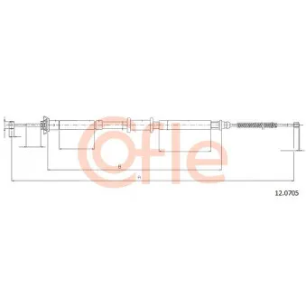 Tirette à câble, frein de stationnement COFLE 12.0705