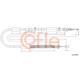 Tirette à câble, frein de stationnement COFLE 12.0706