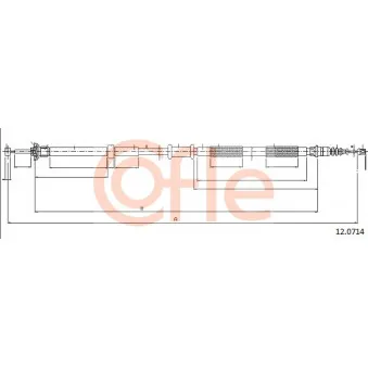 Tirette à câble, frein de stationnement COFLE
