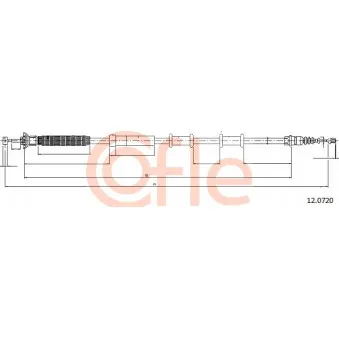 Tirette à câble, frein de stationnement COFLE 12.0720