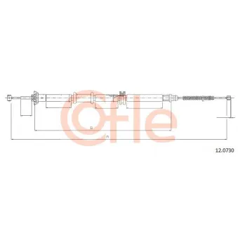 Tirette à câble, frein de stationnement COFLE 12.0730