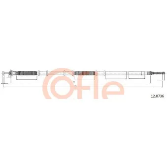 Tirette à câble, frein de stationnement COFLE