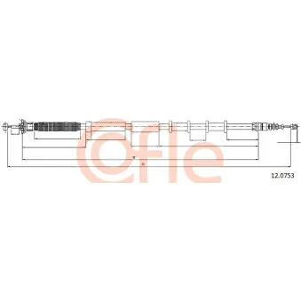 Tirette à câble, frein de stationnement COFLE 12.0753