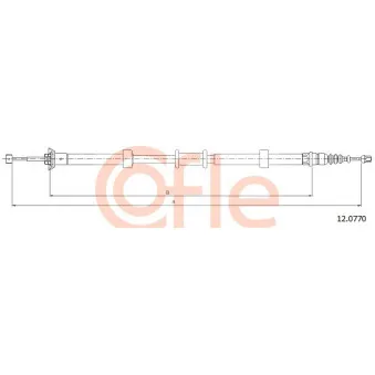 Tirette à câble, frein de stationnement COFLE 12.0770