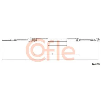 Tirette à câble, frein de stationnement COFLE