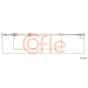 Tirette à câble, frein de stationnement COFLE 12.3721