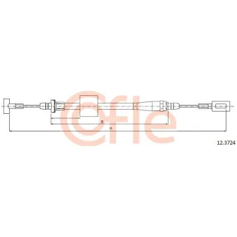 Tirette à câble, frein de stationnement COFLE 12.3724