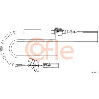 Tirette à câble, commande d'embrayage COFLE 12.7201