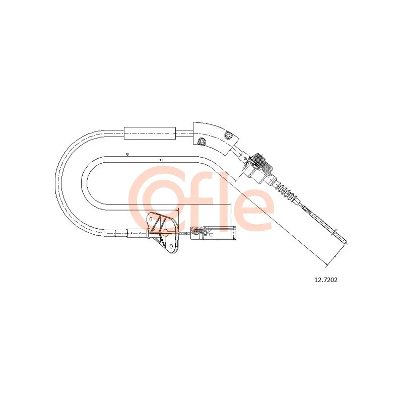 Tirette à câble, commande d'embrayage COFLE 12.7202