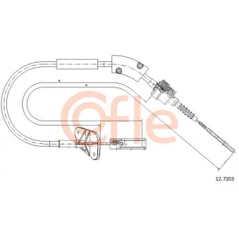 Tirette à câble, commande d'embrayage COFLE 12.7203