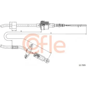 Tirette à câble, commande d'embrayage COFLE 12.7205