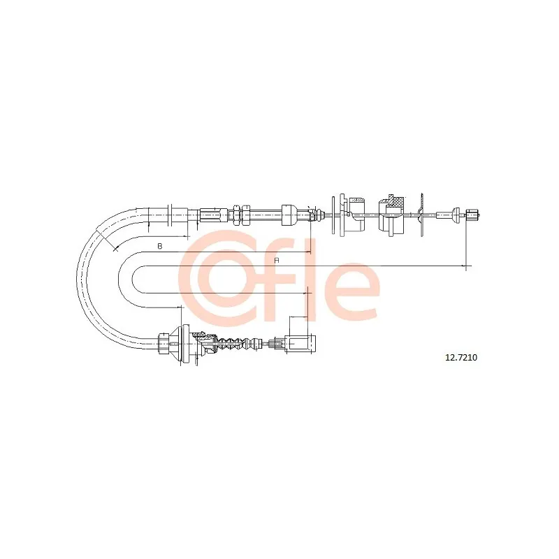 Tirette à câble, commande d'embrayage COFLE 12.7210