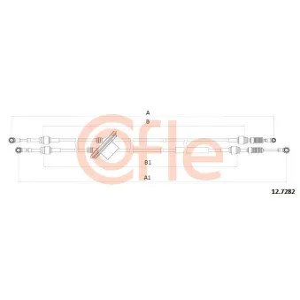 Tirette à câble, boîte de vitesse manuelle COFLE 12.7282