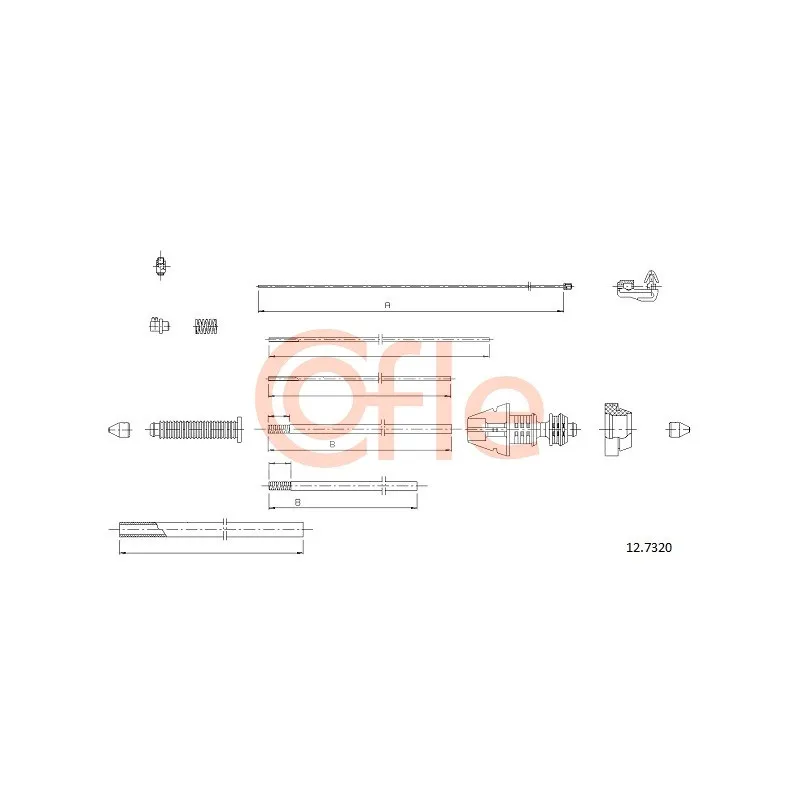 Câble d'accélération COFLE 12.7320