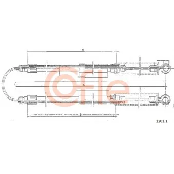 Tirette à câble, frein de stationnement COFLE 1201.1