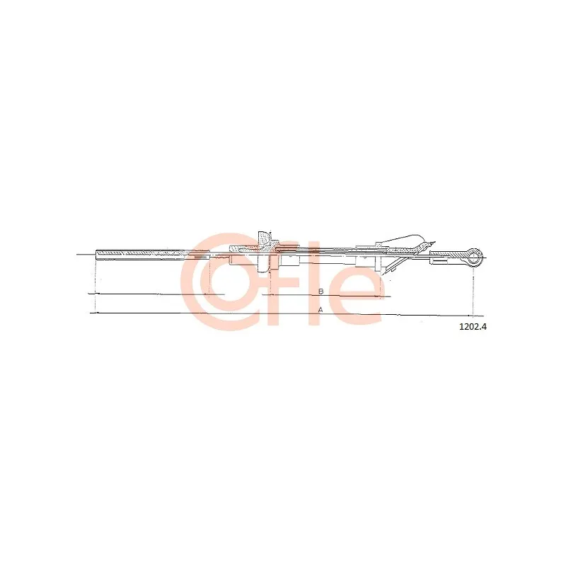 Tirette à câble, commande d'embrayage COFLE 1202.4