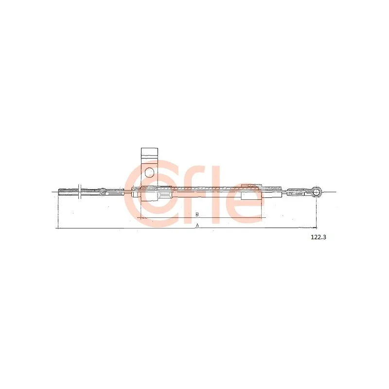 Tirette à câble, commande d'embrayage COFLE 122.3