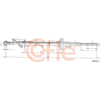 Tirette à câble, commande d'embrayage COFLE 1252.2