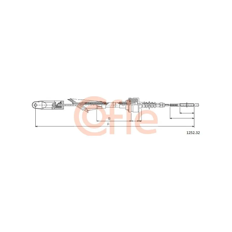 Tirette à câble, commande d'embrayage COFLE 1252.32