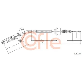 Tirette à câble, commande d'embrayage COFLE 1252.33