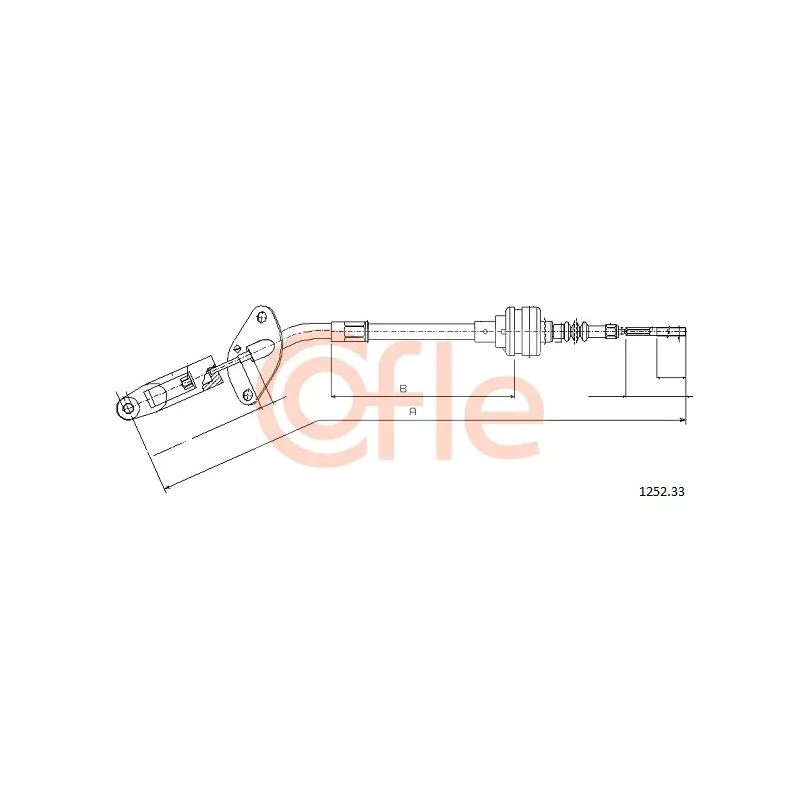Tirette à câble, commande d'embrayage COFLE 1252.33