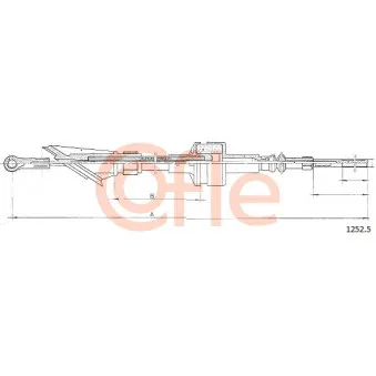 Tirette à câble, commande d'embrayage COFLE 1252.5