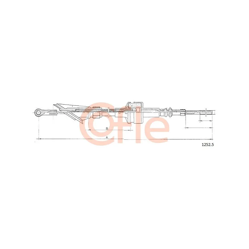 Tirette à câble, commande d'embrayage COFLE 1252.5