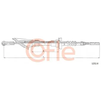 Tirette à câble, commande d'embrayage COFLE 1252.6