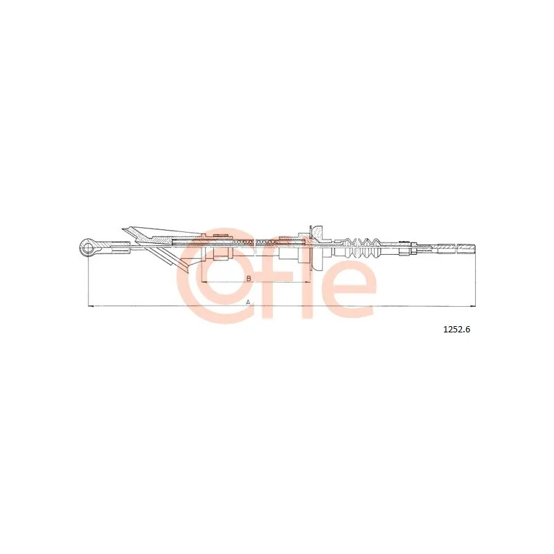 Tirette à câble, commande d'embrayage COFLE 1252.6