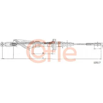 Tirette à câble, commande d'embrayage COFLE 1252.7