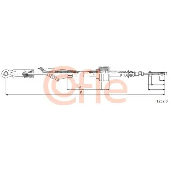 Tirette à câble, commande d'embrayage COFLE 1252.8