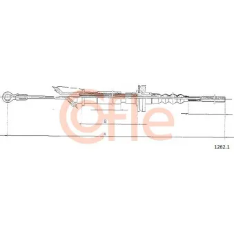 Tirette à câble, commande d'embrayage COFLE 1262.1