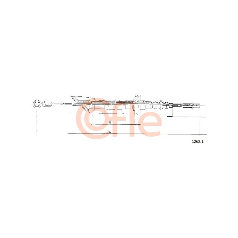 Tirette à câble, commande d'embrayage COFLE 1262.1