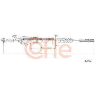 Tirette à câble, commande d'embrayage COFLE 1262.2