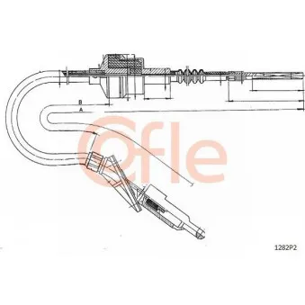 Tirette à câble, commande d'embrayage COFLE 1282P2