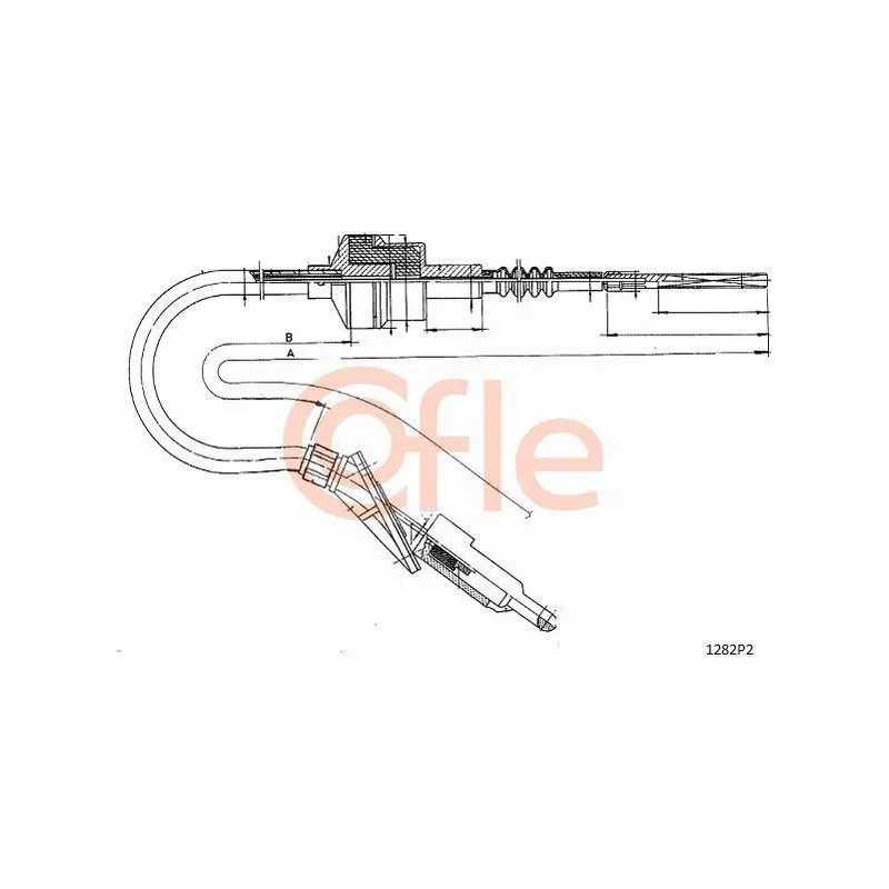 Tirette à câble, commande d'embrayage COFLE 1282P2