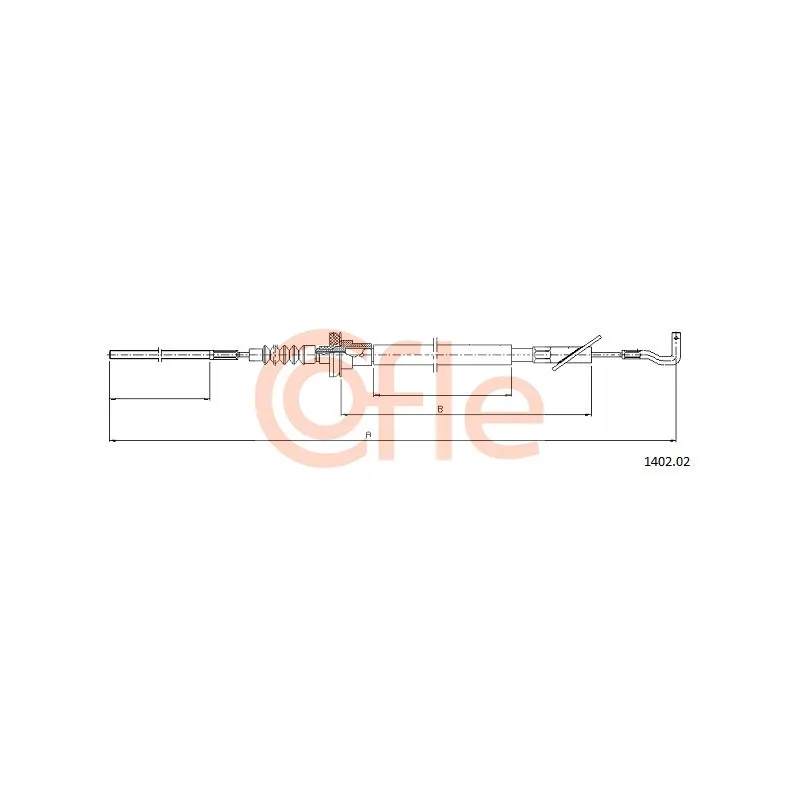Tirette à câble, commande d'embrayage COFLE 1402.02