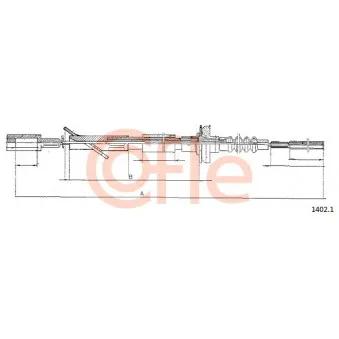 Tirette à câble, commande d'embrayage COFLE 1402.1