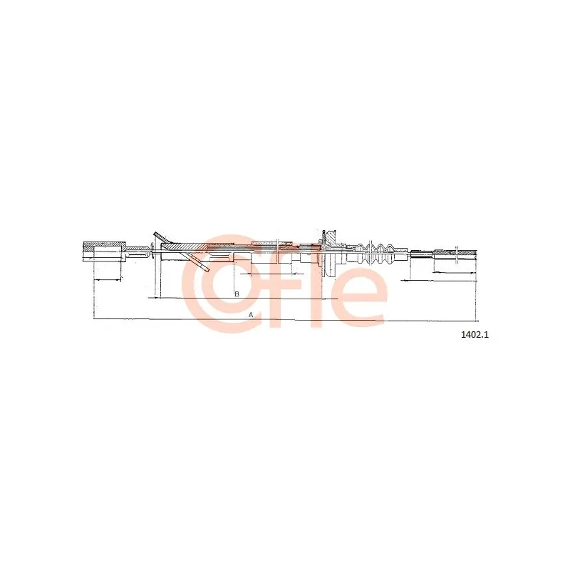 Tirette à câble, commande d'embrayage COFLE 1402.1