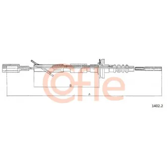 Tirette à câble, commande d'embrayage COFLE 1402.2