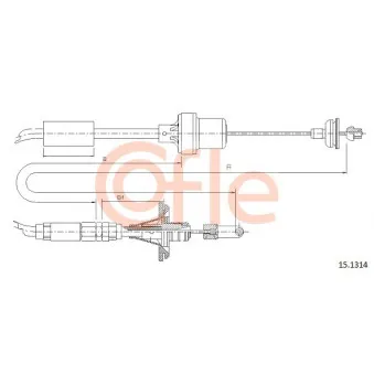 Tirette à câble, commande d'embrayage COFLE 15.1314