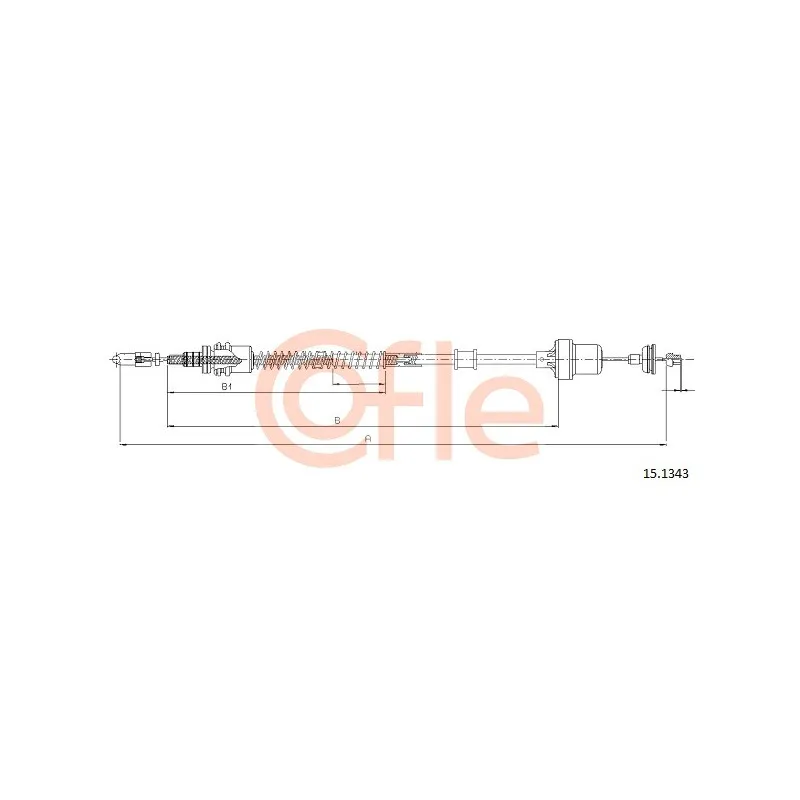 Tirette à câble, commande d'embrayage COFLE 15.1343