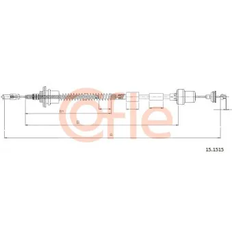 Tirette à câble, commande d'embrayage COFLE 15.1515