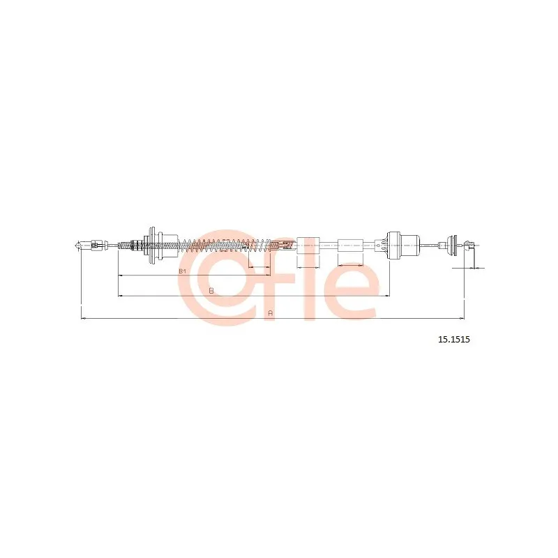 Tirette à câble, commande d'embrayage COFLE 15.1515